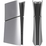 Slim Digital Edition Cover Plates for PS5 Slim Console, Shell Panels Compatible with PlayStation 5 Slim Accessories Protective Replacement Faceplate (Silver)