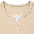 thumbnail image 4 of ClodeEU Women's Henley Long Sleeve Ribbed Fitted Top, Half Button V Neck Basic Casual Layering T Shirts ,Women's Plus L, 4 of 8