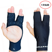 Grappz Finger Tape Alternative Splint Compression Gloves for BJJ / All Sports, Unisex, Small