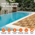 thumbnail image 6 of 27-Pack Interlocking Deck Tiles - 12"x12" Solid Camphor Pine Wood Flooring for Patio/Porch (27 Sq Ft, 440LB Capacity), 6 of 11