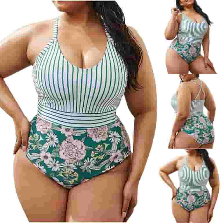 【国際ブランド】 Swimsuit Size Plus for Swimwear Control Tummy Women Clothing