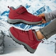 thumbnail image 5 of Willtoo Women's Waterproof Warm Hook and Loop Platform Snow Boots Comfort Fur Lined Orthopedic Lightweight Non Slip Booties for Winter Ski Outdoor Hiking Red, 5 of 6