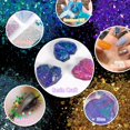 thumbnail image 5 of Renfio Camaleón Chunky Glitter Mezclado Polvo Fino Cambio de Color 1.75 Oz (50g) PET Flake Hexágono Verde Azul Brillos Lentejuelas Resina Pigmento Chip Polvo para Pintura Limo Artesanía Cabello Bellez, 5 of 5