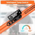 thumbnail image 3 of Cordless Soldering Iron Kit, USB Rechargeable Portable Cordless Soldering Iron,LED Light and LCD Digital Adjustable Temperature, Soldering Iron for Electric Repairs, DIY(Orange), 3 of 7