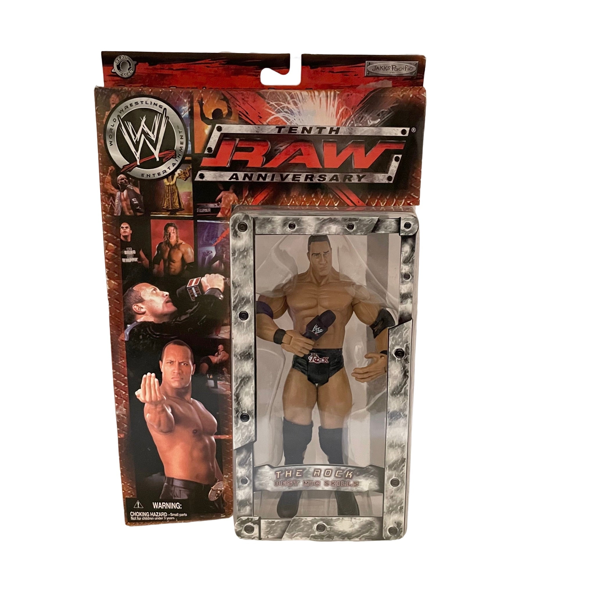 Jakks Pacific WWE WWF Raw Tenth Anniversary The Rock Action Figure