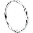 thumbnail image 3 of Stainless Steel Twisted Style Classic Simple Plain Stackable Bangle Bracelet, 3 of 3