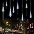 thumbnail image 2 of Gota De Lluvia Luces De Lluvia De Meteoritos Led Para Exteriores 8 Tubos 144 Leds Icicle Snow Falling Lights Para Navidad Fiesta De Halloween Vacaciones Guardurnaity HA042452-02, 2 of 6