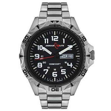 ArmourLite Professional Series Watch - Black Dial & Bezel - Bracelet - Day/Date