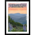thumbnail image 5 of Art.com Shenandoah National Park, Virginia - Black Bear and Cubs Spring Flowers Art Print by Lantern Press, Black Frame Wall Art, 32" x 44", 5 of 5