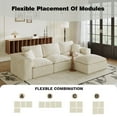 thumbnail image 5 of 108 Cloud Couch, Beige Modern Sectional Couches for Living Room, L-Shape Modular Sofa with Chaise, Deep Seat, Plush Corduroy, Left-Right Interchangeable, No Assembly, 5 of 10