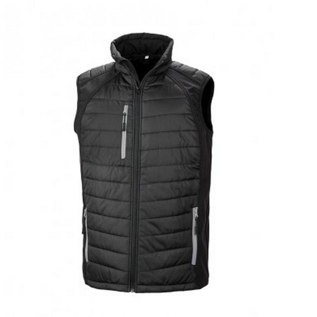 Result Mens Black Compass Padded Soft Shell Gilet