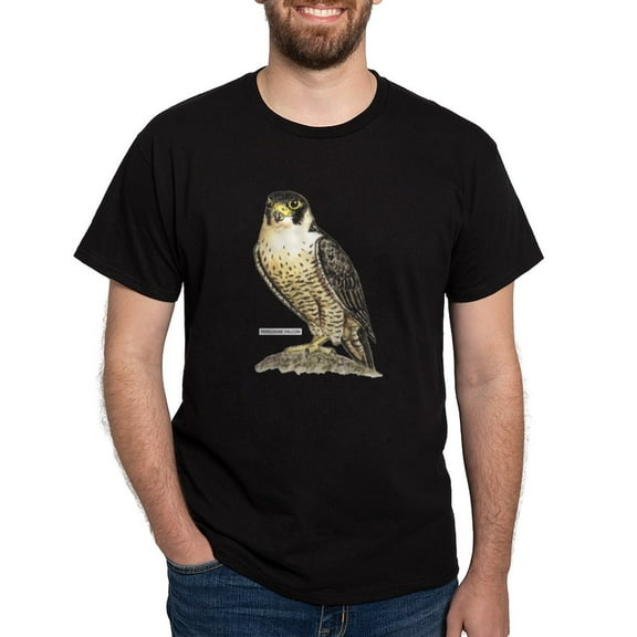 CafePress - Peregrine Falcon Bird Dark T Shirt - Men's Classic Graphic Cotton T-Shirt
