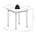 thumbnail image 4 of Winsome Wood Kingsgate 3-Pc Pub Set, High Table & 2 V-Back Bar Stools, Walnut Finish, 4 of 5
