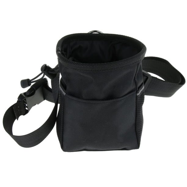 Bolsa para pasear perros y entrenar mascotas con dispensador de bolsas incorporado negro