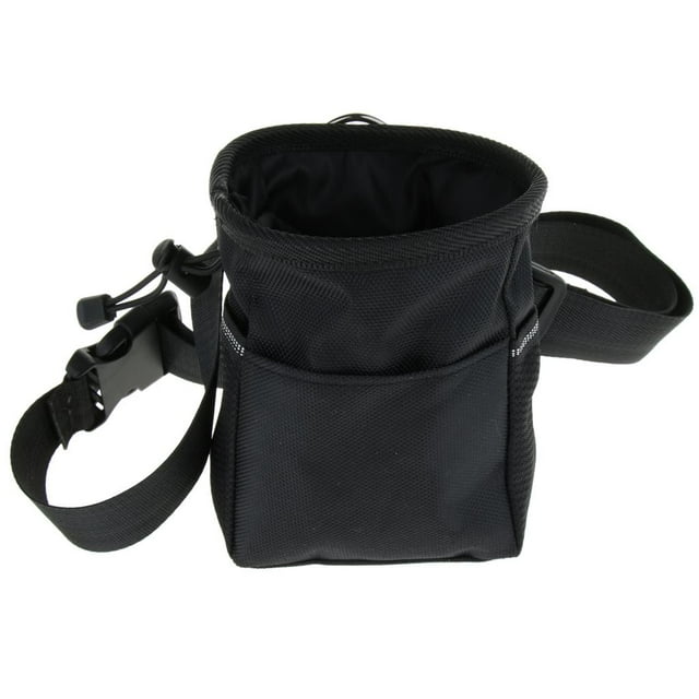 Milaget Multi-function Adjustable Shoulder Strap Dog Treat Pouch Training Bag black