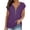 Purple, variant on Pejock Women's Zip Short Sleeve Lightweight Sweatshirts Solid Hedging Blouses Shirts Tops Purple L (US Size:8)