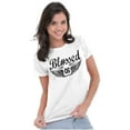 thumbnail image 4 of Hashtag Blessed Bless Religious Jesus Womens Slim Fit Graphic Tee Brisco Brands S, 4 of 5