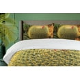thumbnail image 4 of Ambesonne Flower Duvet Cover Set, Cactus Plant with Spikes, 2-Calking, Green and Pink, 4 of 7