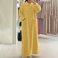 thumbnail image 7 of Censtreet Women's Nightgown, Long Plush Sleepshirt, Cozy Fleece Robe with Pockets, Warm Loungewear Dress, 7 of 7