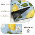 thumbnail image 5 of Yellow Lemon White Flowers Large Area Rugs 5x8 ft Retro Blue Backdrop Washable Rug Non Slip Indoor Carpet Absorbent Floor Mat for Living Room Bedroom Dining Room, 5 of 9