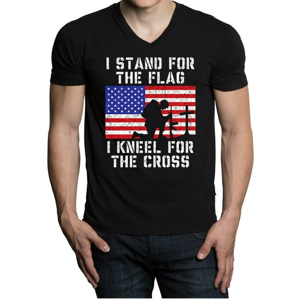 i stand for the flag and kneel for the cross shirt