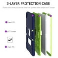 thumbnail image 6 of For Apple iPhone Pro 11 inch 2020 / A2068 / A2228 / A2230 / A2231 Dual Layer Protective Shockproof Kickstand with Pen Holder Heavy Duty Case Cover Blue/Green, 6 of 7