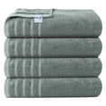 thumbnail image 2 of Juego de 4 toallas de baño Avalon, muy suaves, 30 x 150 cm, color gris claro, 2 of 7