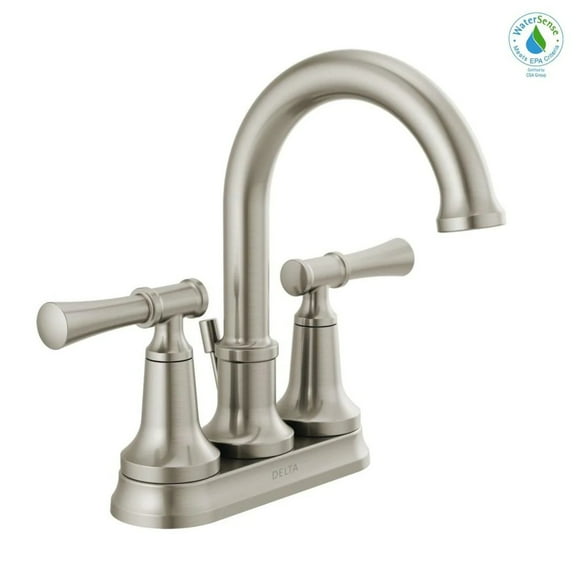 Delta Chamberlain 4 in. Centerset 2-Handle Bathroom Faucet in SpotShield Brushed Nickel, NOB