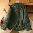 thumbnail image 5 of Uaswgudfs Women's Olive Green Quilted Jacket, Long Sleeve Loose Casual Winter Coat - Warm Outerwear Green L, 5 of 9