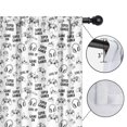 thumbnail image 4 of Blackout Kids Curtains,Black White Games Text White Pattern Childrens Insulated Curtains Set Of 2,Bedroom Essentials,Toddler Room Decor 42"x54", 4 of 5