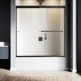 thumbnail image 5 of Sunny Shower 1/4'' in Tempered Glass Sliding Shower Door For Tub 60" W x 62" H in Black Finish, 5 of 11