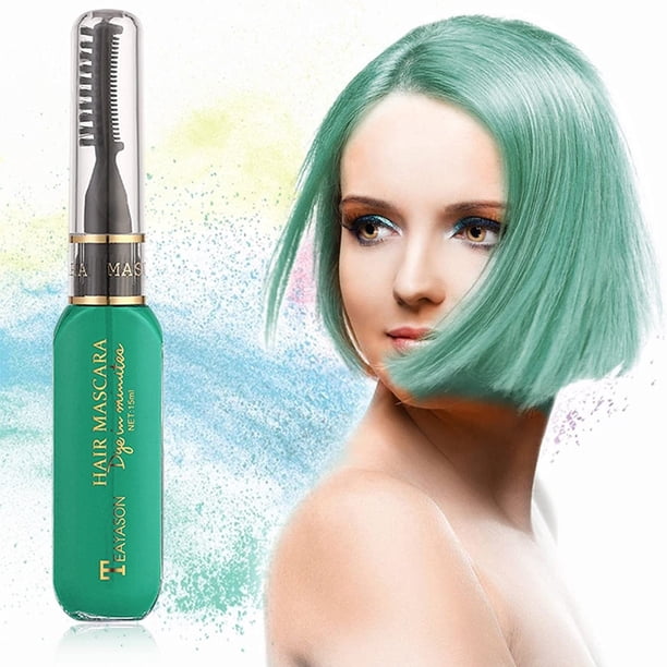 Máscara de pestañas temporal para el cabello, 13 colores, color de cabello instantáneo, D-ye, gran regalo para niñas, mujeres, tiza temporal para teñir el cabello, 15ml