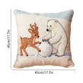 thumbnail image 3 of Solive Christmas Pillow Covers 10x10 inch Decoration Festive Christmas Printed Pillow Covers Home Pillowcases Xmas Holiday Decorative Indoor Pillow Case, 3 of 6