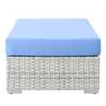 thumbnail image 3 of Modway Convene Outdoor Patio Rectangular Ottoman in Light Gray Light Blue, 3 of 6