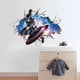 thumbnail image 1 of 3D Captain America Broken Wall Stickers Background Wall Stickers, 1 of 4