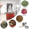 thumbnail image 5 of 2 filtros de té de acero inoxidable 304 con tapa y dos asas plegables., 5 of 5
