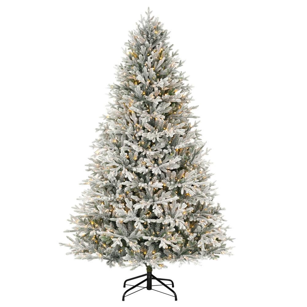 Home Decorators Collection 7.5 Ft Kenwood Frasier Fir Flocked LED Pre