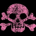 thumbnail image 3 of CafePress - Worn Pink Skull And Crossbones Women's Dark Pajama - Women's Short Sleeve Print T-Shirt and Pants Dark Cotton Pajama Set, 3 of 7