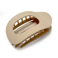 thumbnail image 3 of Fashion Oval Hair Claw Clip for Women New Design Leopard Matte Curved Flat Styling Barrettes Acrylic Lying Down Hair Accessories, 3 of 10