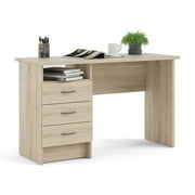Tvilum Whitman 3 Drawer Office Desk with 1 Shelf for Adults, Oak Structure