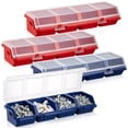 thumbnail image 1 of 4 Pcs Screw Organizers and Storage Bins with Locks Plastic Hardware Organizer Box with Compartment Bolt Organizer, 1 of 7