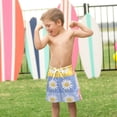 thumbnail image 4 of FORMRS Boys Swim Trunks Quick Dry Mesh Liner Boardshorts Sizes XS-XL, Light Blue Daisy, 4 of 7