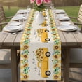 thumbnail image 4 of Spring Sunflowers Table Runner 90 Inches, Summer Botanical Yellow Truck Plaid Bed Runner Dresser Scarves Tabletop for Indoor Outdoor Parties/Ceremony/Banquet, 13" x 90", 4 of 9