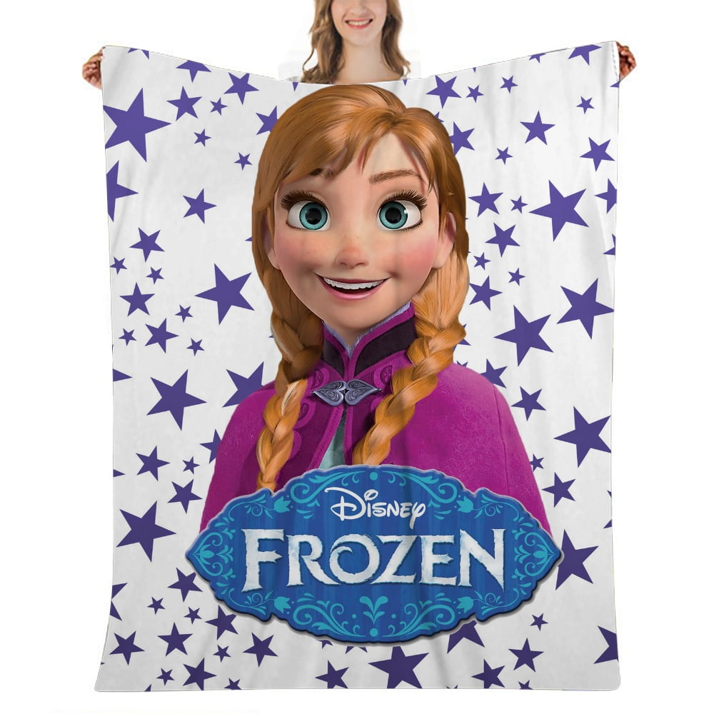 Frozen Elsa Fleece Throw Blanket for Couch Bed and Sofa, Soft Fuzzy