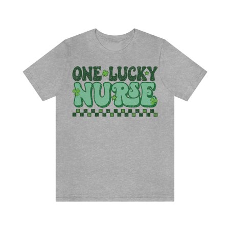 

St Patricks Day Nurse Shirt Scrub Tops for Women Short Sleeve Retro