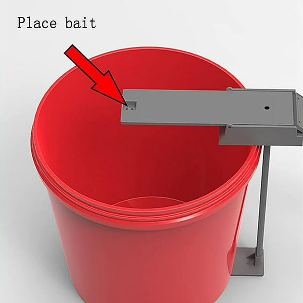 HTAIGUO Rat Trap Bucket Lid with Ramp, Humane Mouse Traps Indoor Outdoor Catch  and Release Bucket Tools Mice Catcher Device 