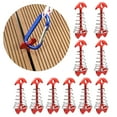 thumbnail image 4 of 10pcs Tent Stakes Deck Anchor Pegs Camping Outdoor Spring Fishbone Fixed Nails, 4 of 7