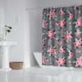 thumbnail image 2 of Pioneer Flower Floral Print Pattern Shower Curtain 84”x72", Bathroom Decorative Shower Curtain Set with 12 Hooks, Waterproof Washable, 2 of 6