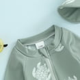 thumbnail image 4 of ATAIKU Baby Boys Swimsuit Turtles Toddler One Piece Zipper Bathing Suit Long Sleeve Rash Guard Swimwear Sunsuit with Sun Hat, 4 of 8