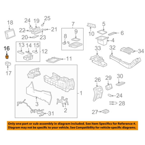 GM OEM Center Console-Ash Tray 20781782